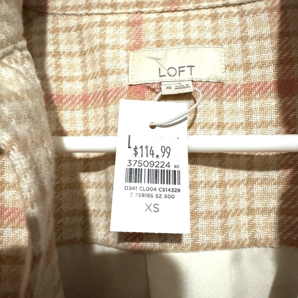 Loft Plaid Shacket - Picture 6 of 7